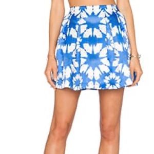Alice + Olivia Connor Lampshade Skirt in Daisy Crane 0717